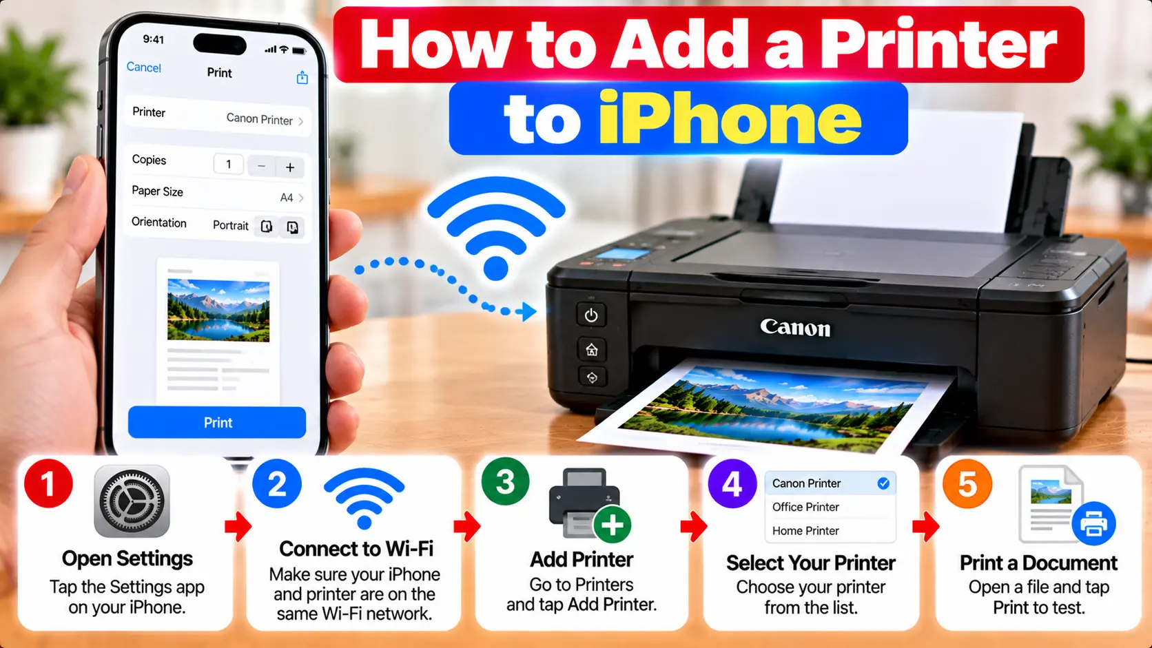 How to add a printer to iPhone