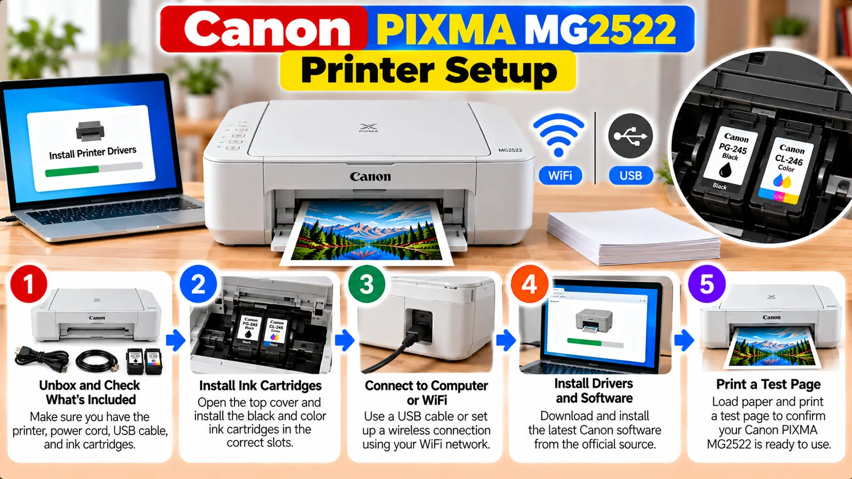Canon PIXMA MG2522 printer setup