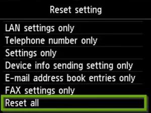 Reset the Network Settings if Needed