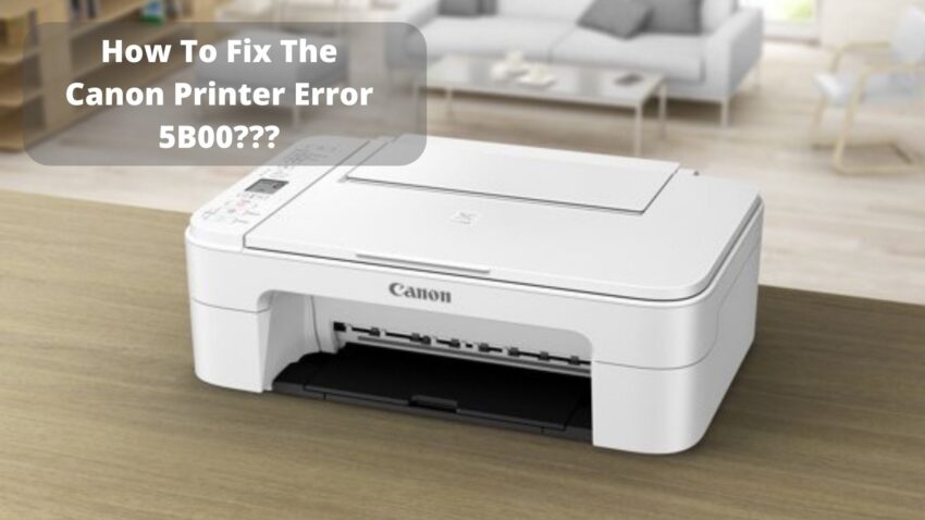 How to Fix The Canon Printer Error 5B00