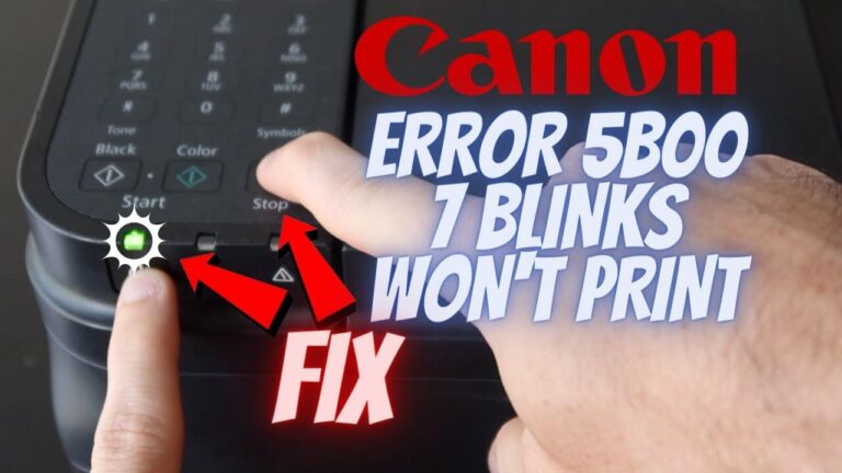 How To Fix Canon Printer Error 5800?